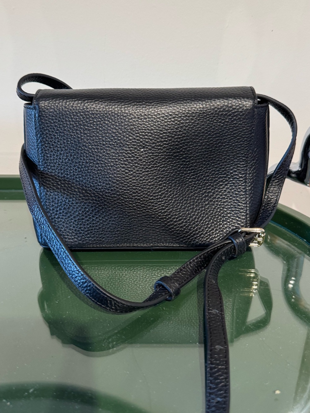 The Daily Edited Black Pebbled Leather Crossbody Flap Bag - Picture 3 of 5